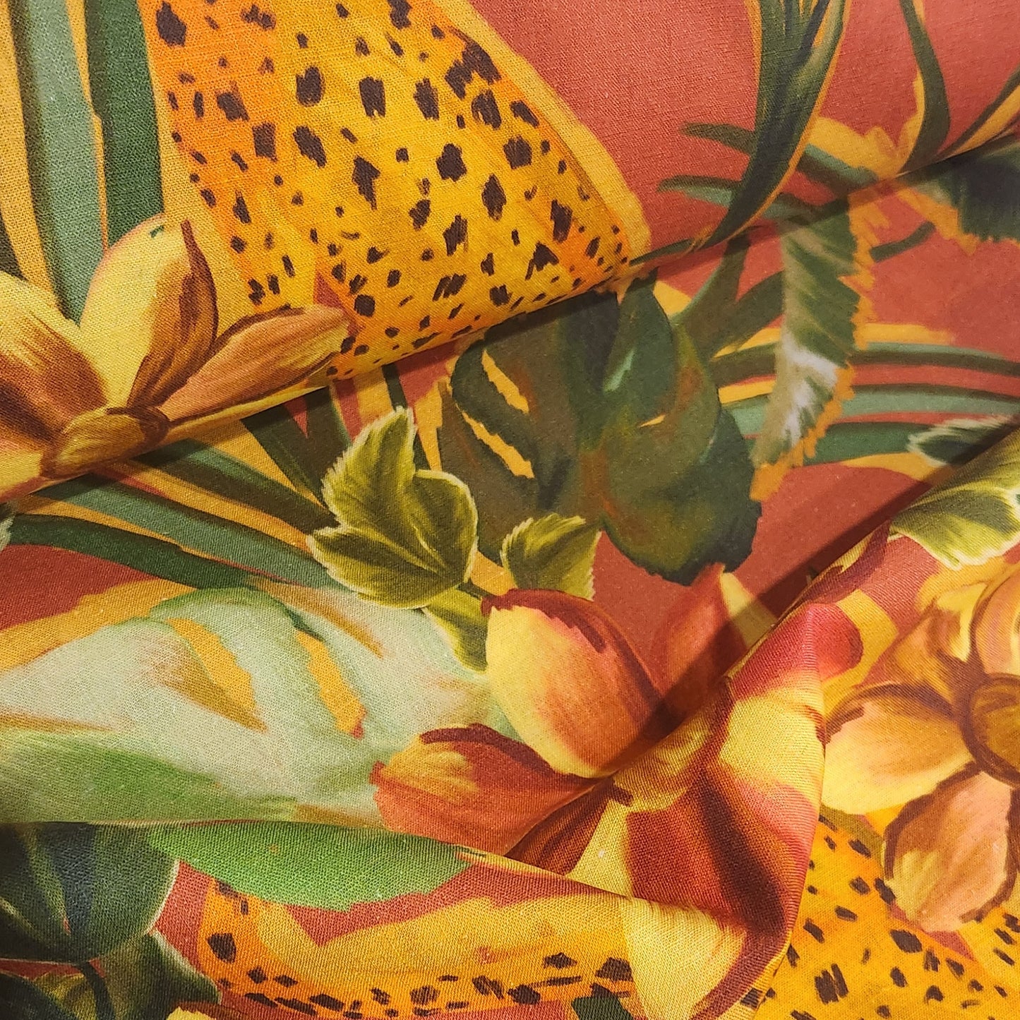 2.8m Cheetah linen viscose