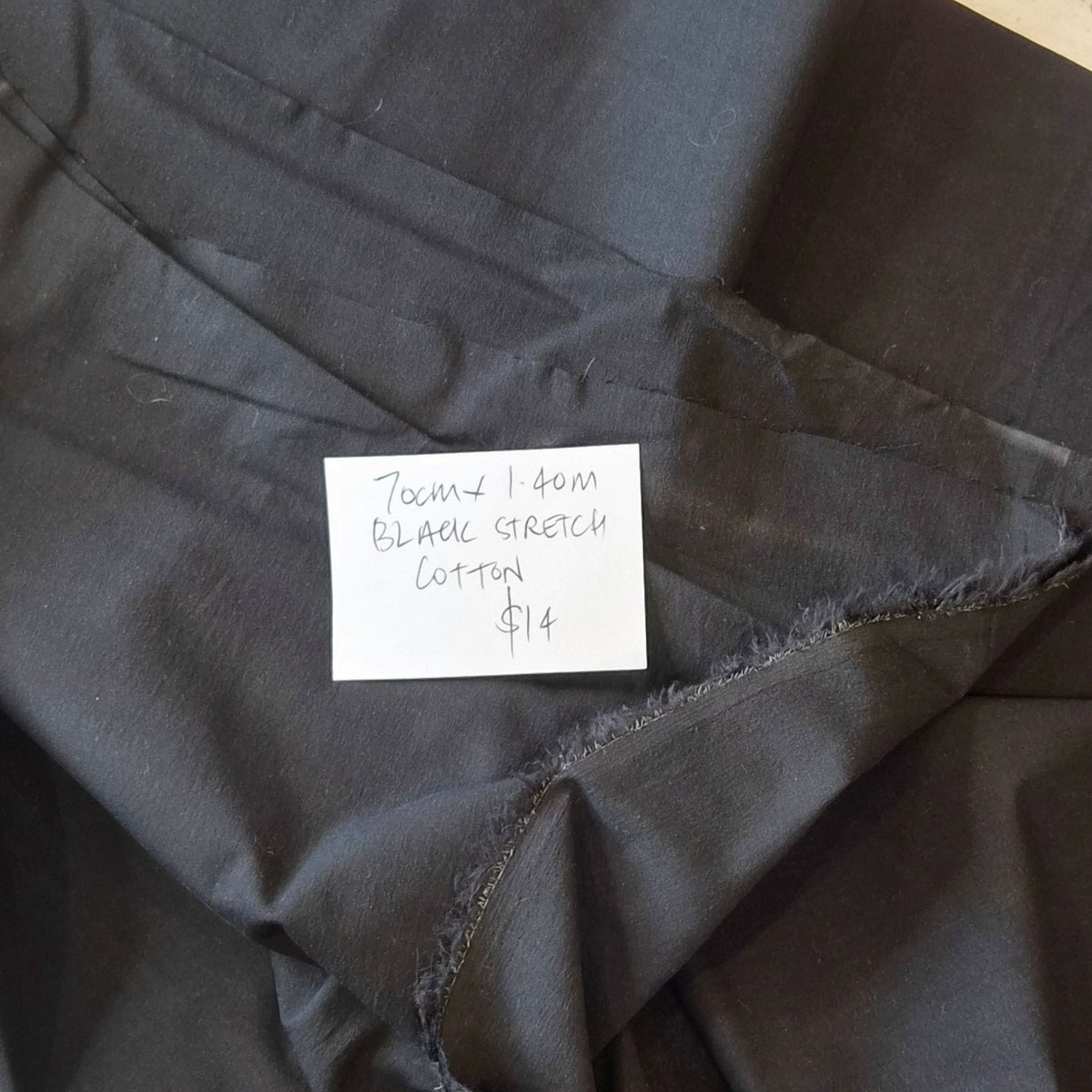 70cm Black stretch cotton