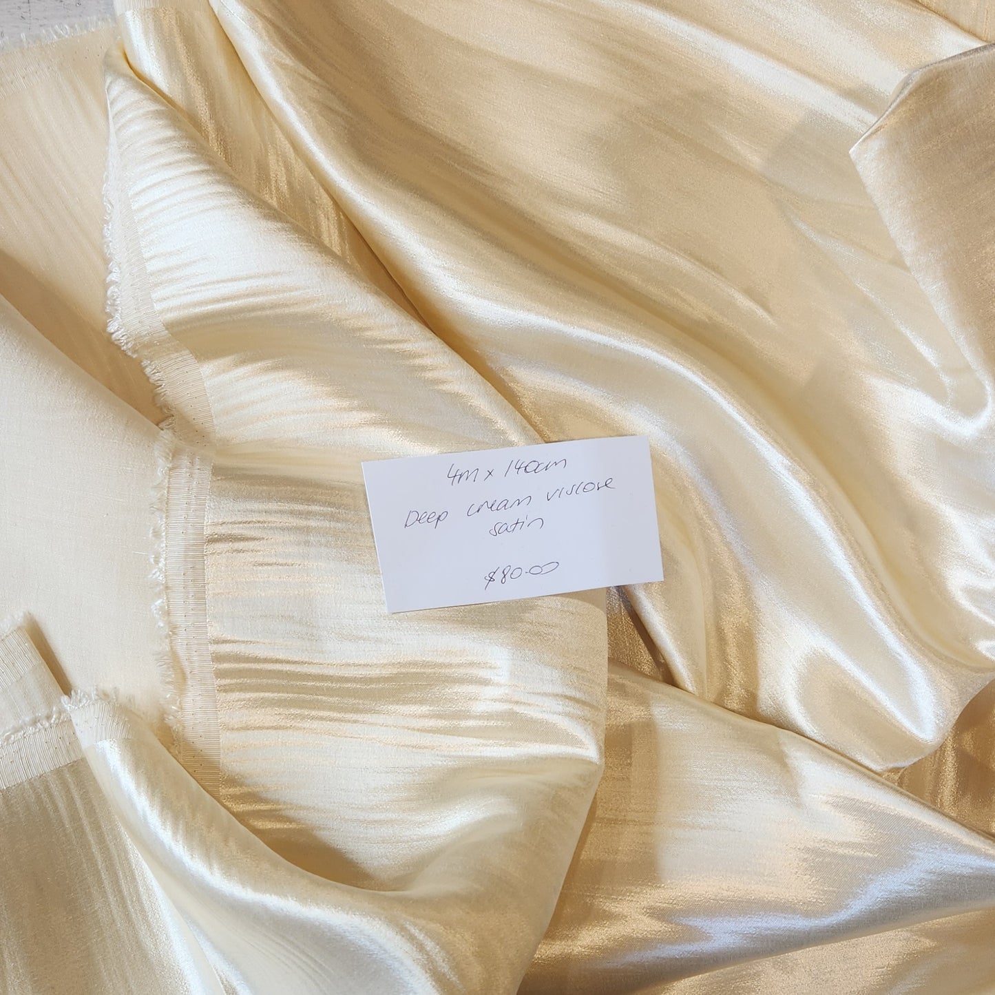 4m Deep cream satin