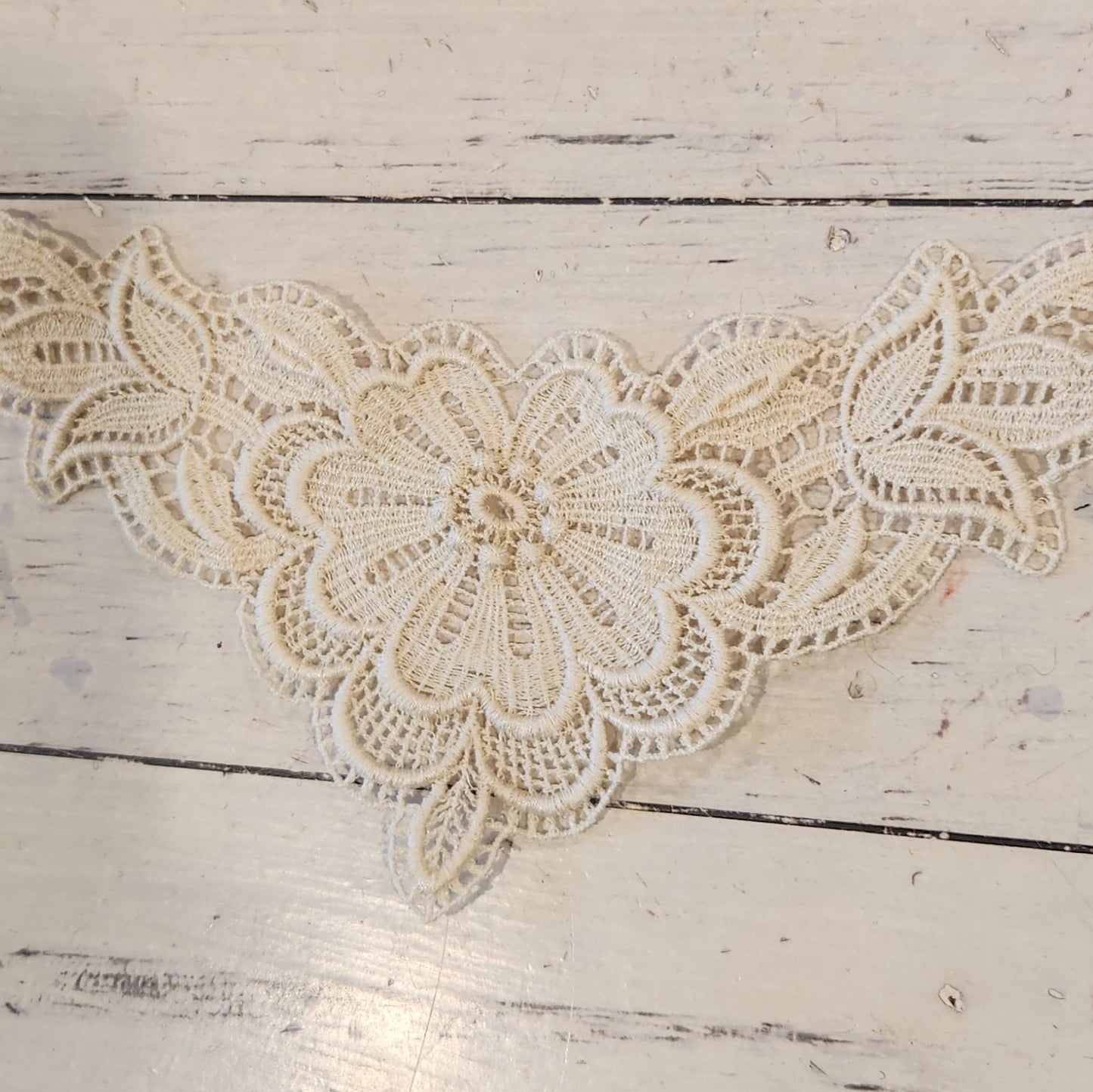 23. Cream cotton embroidered piece