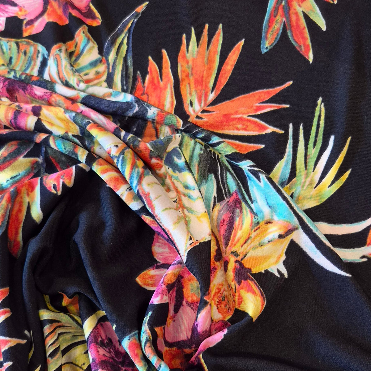 Tropical paradise jersey knit