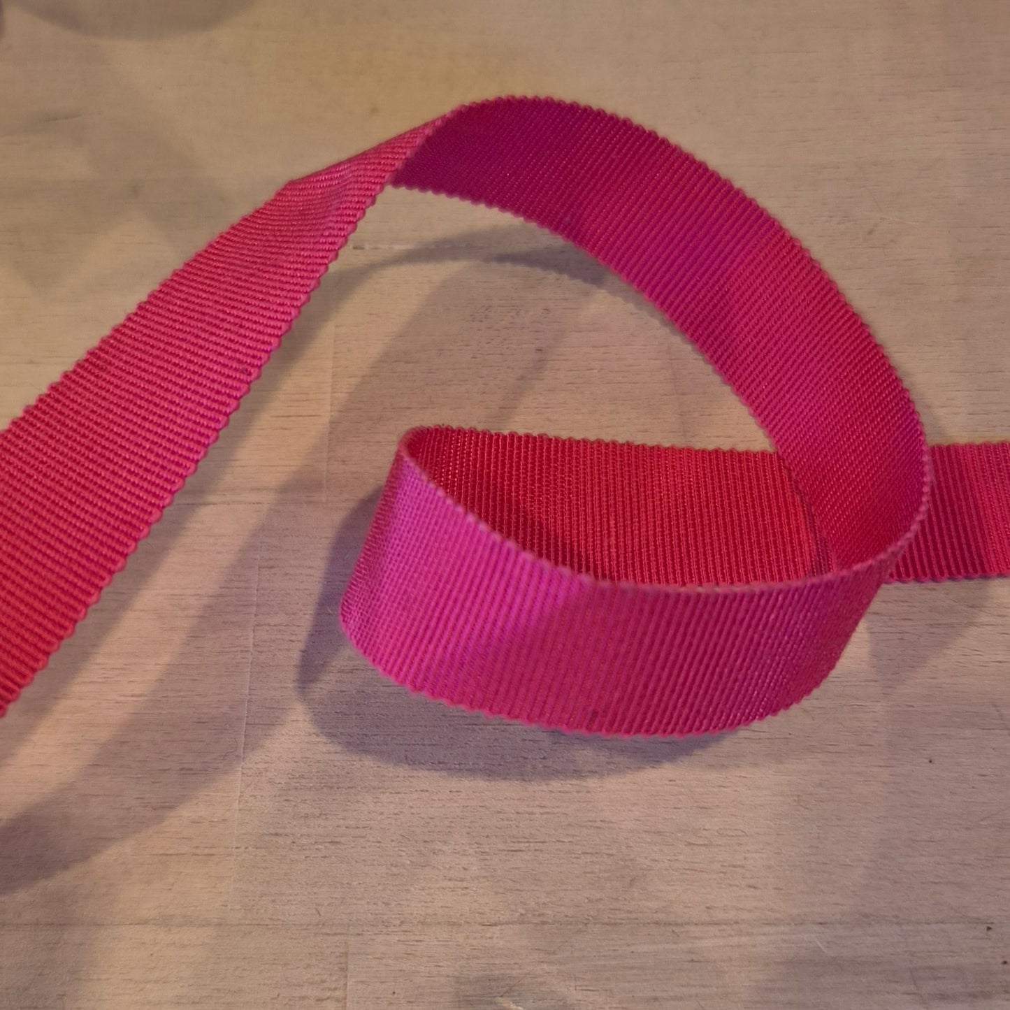 Hot pink grossgrain ribbon