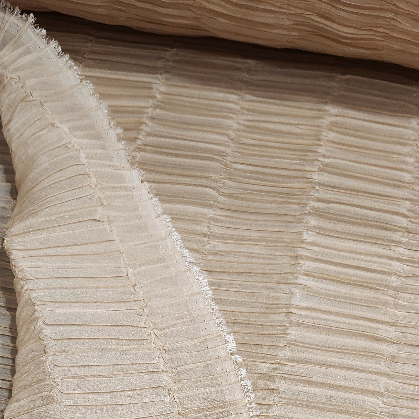 Biscuit Perma Pleat Georgette