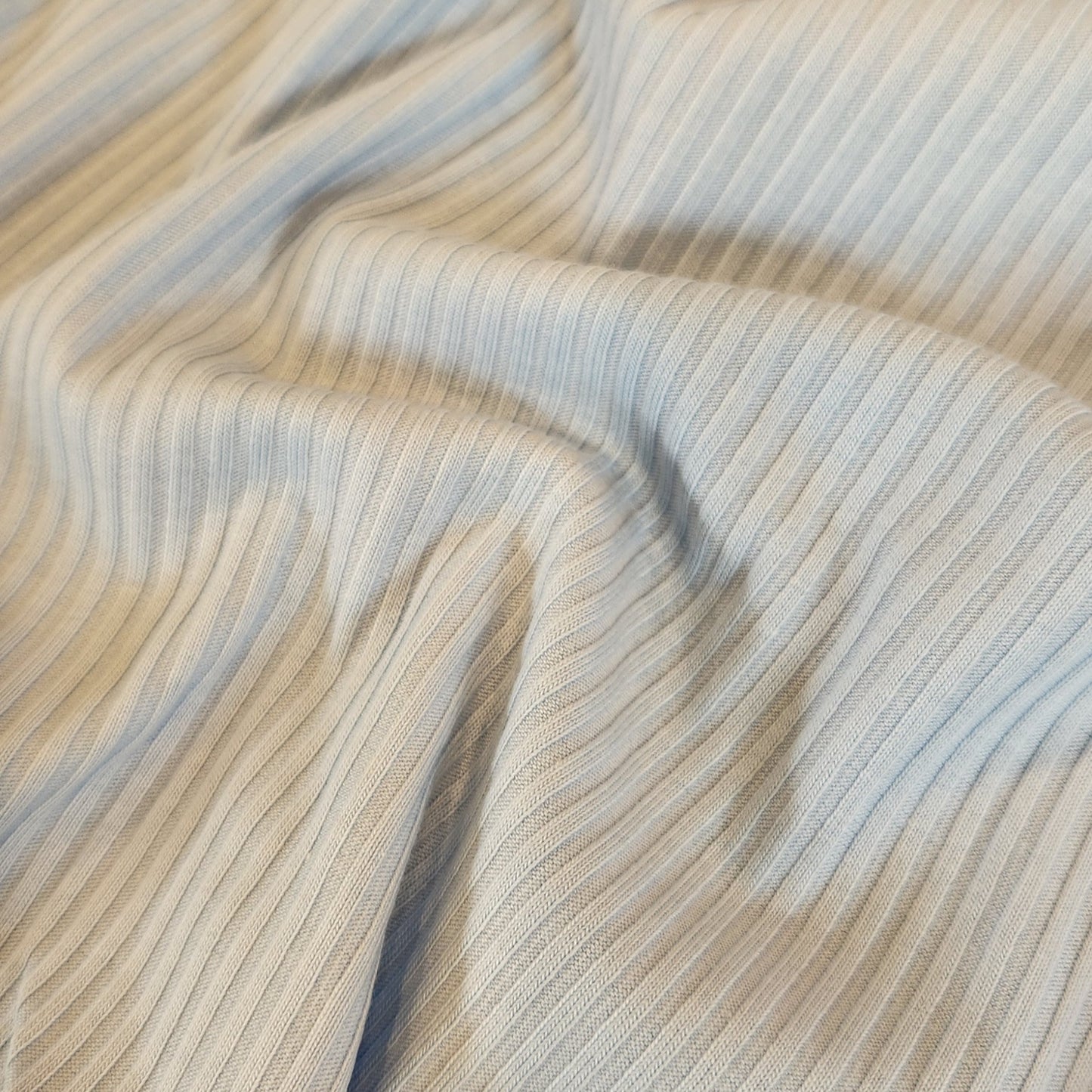 Sky blue ribbed knit