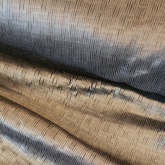 Inky black perforated raffia