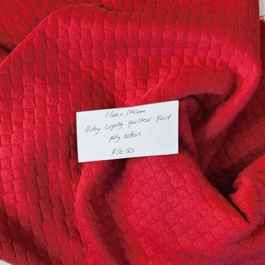 1.1m Ruby quilted knit