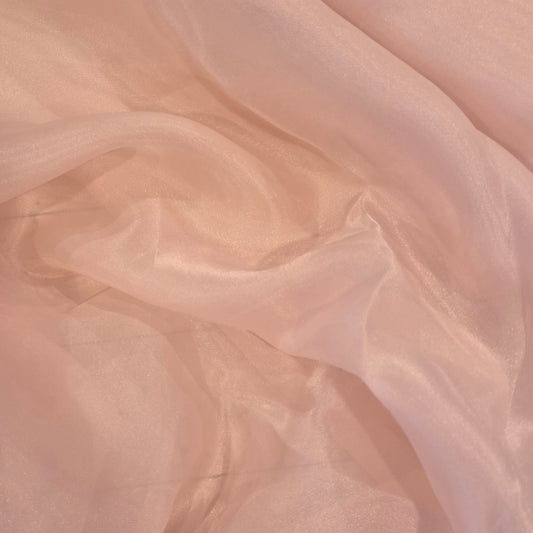 Dusty pink crystal organza