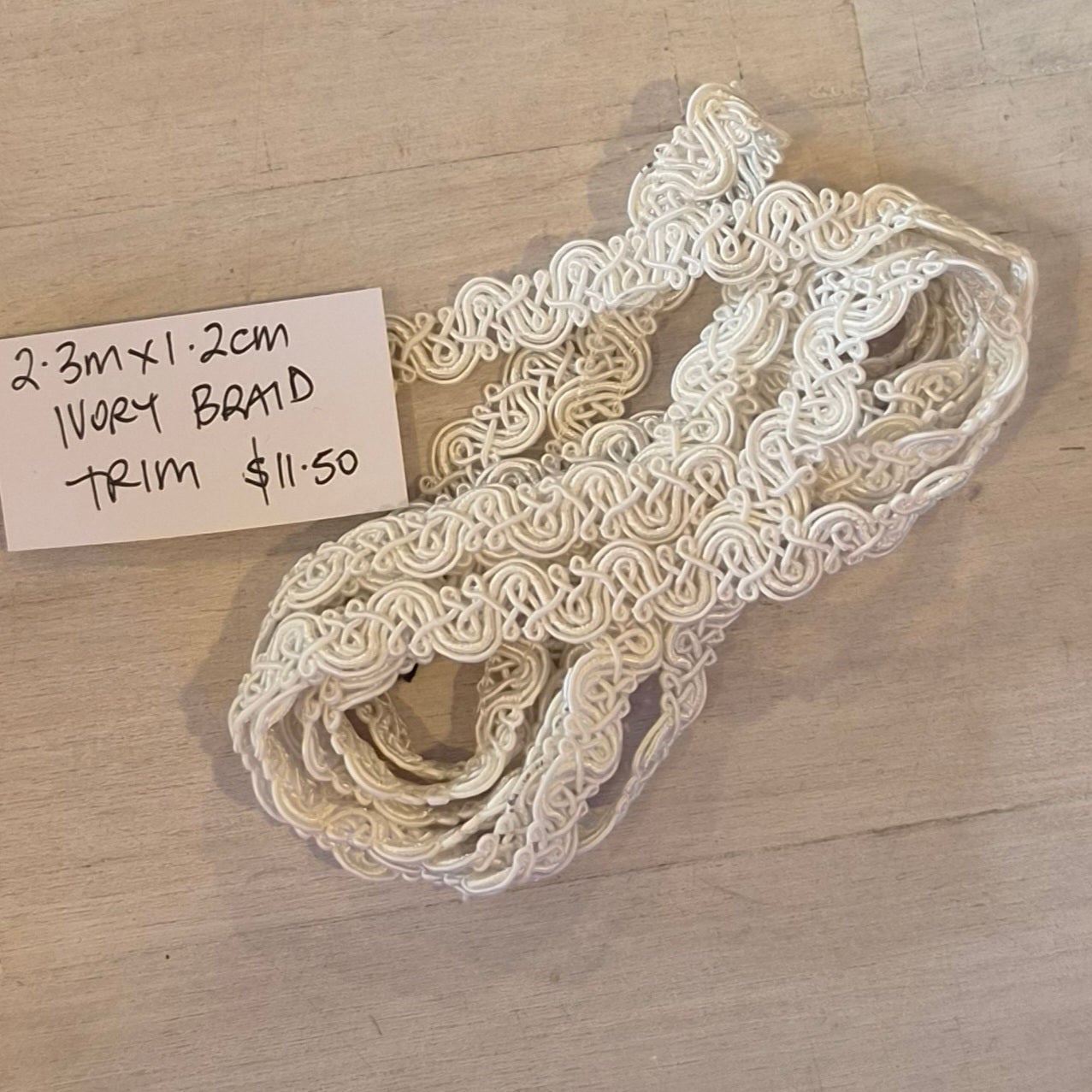 2.3m ivory braid
