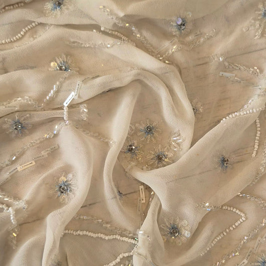 Enchanted sequin beaded silk