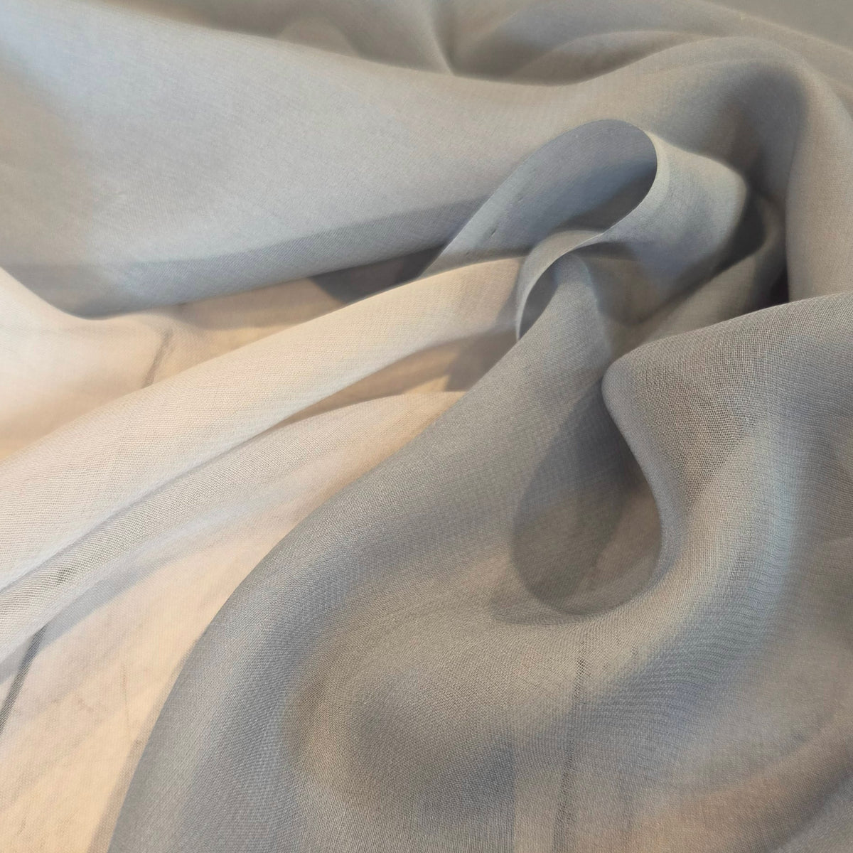 Grey haze silk chiffon