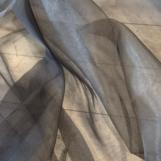 Black silk organza