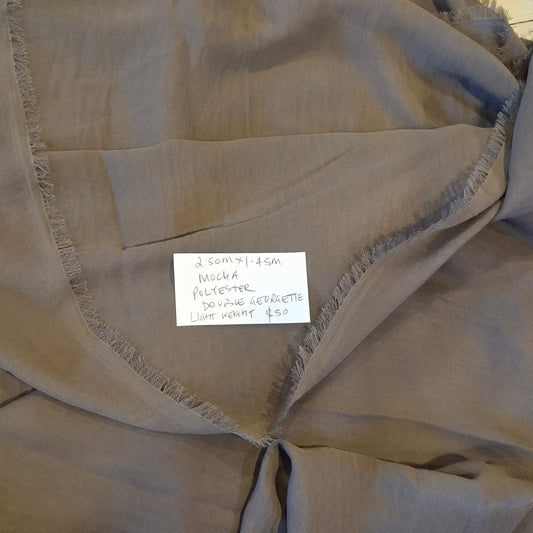 2.50m mocha double georgette