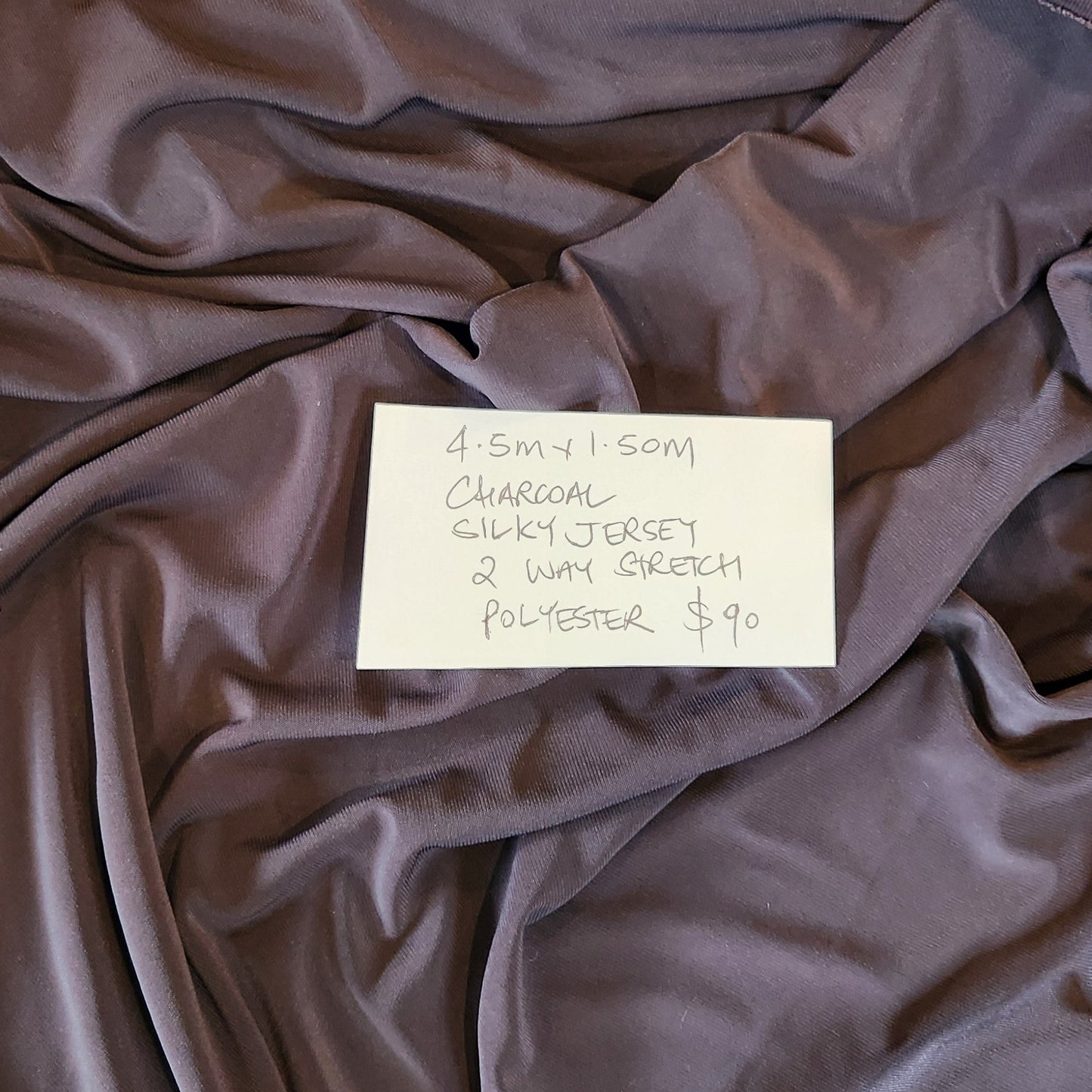 4.5m Charcoal silky jersey