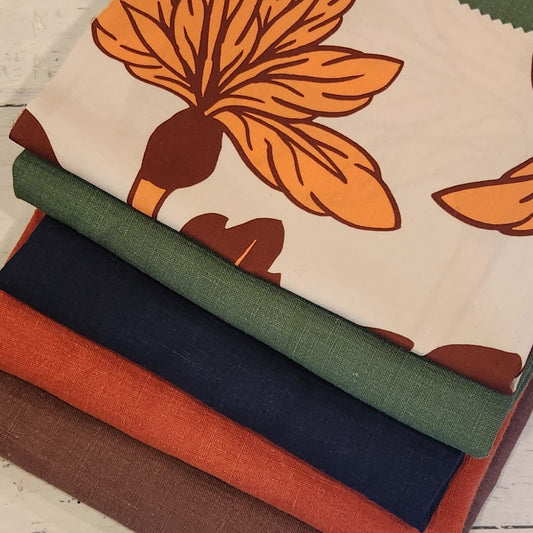 46. 5 pieces cotton and linen