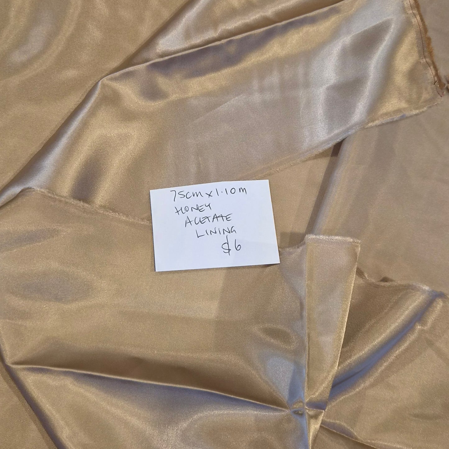 75cm Honey acetate lining