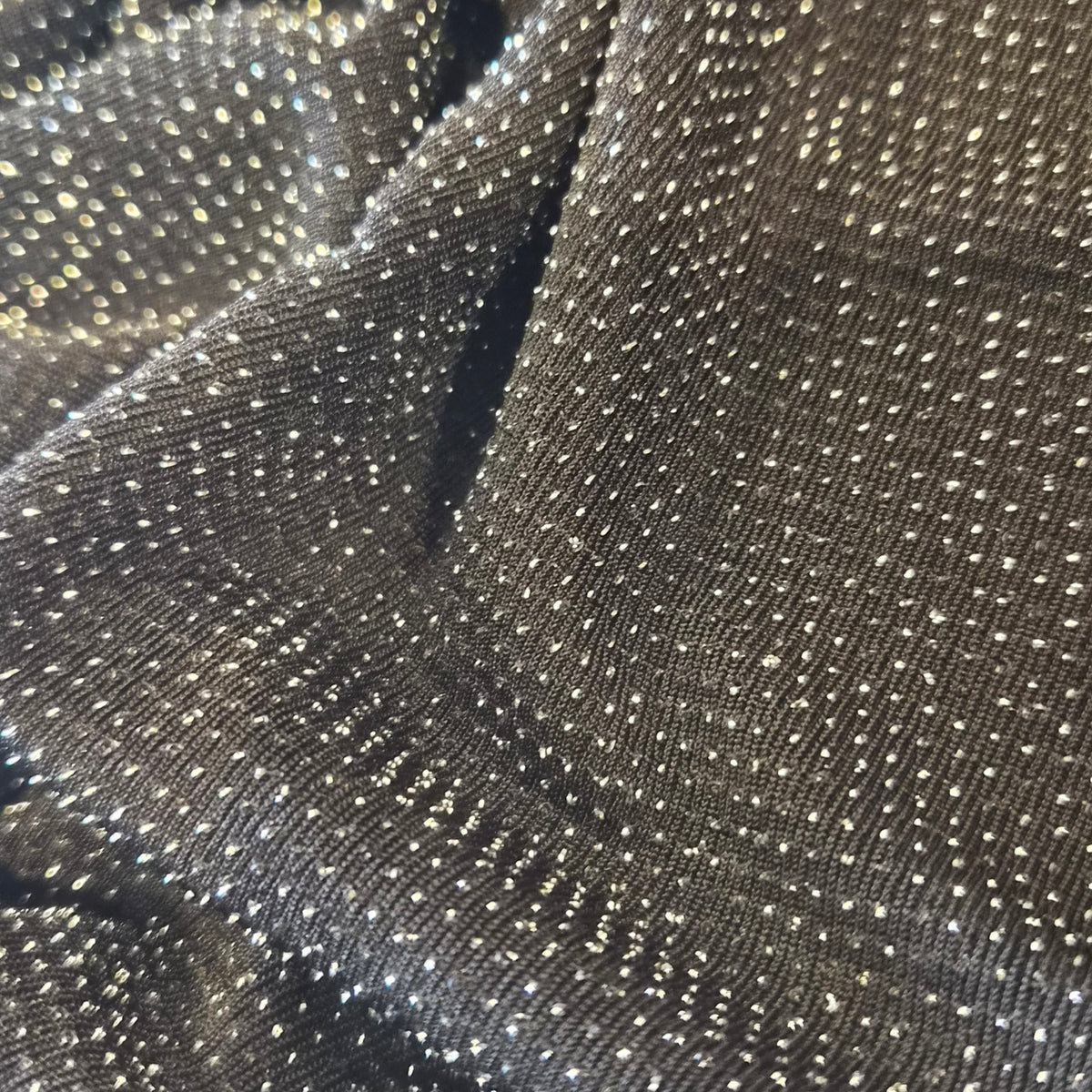 City night sky silver lurex jersey knit