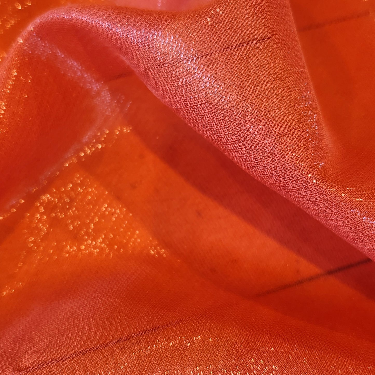Tangerine lurex chiffon