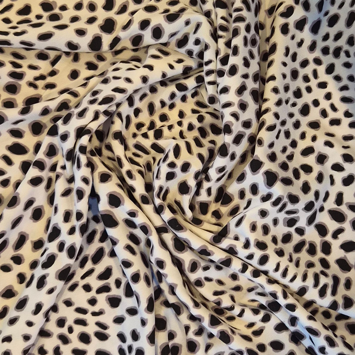 Snow leopard jersey knit
