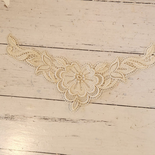 23. Cream cotton embroidered piece
