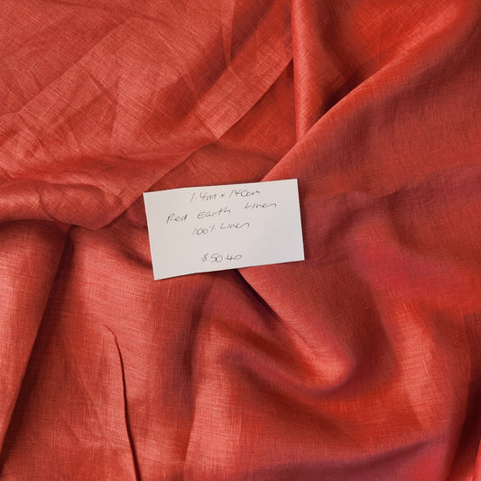 1.4m Red earth linen