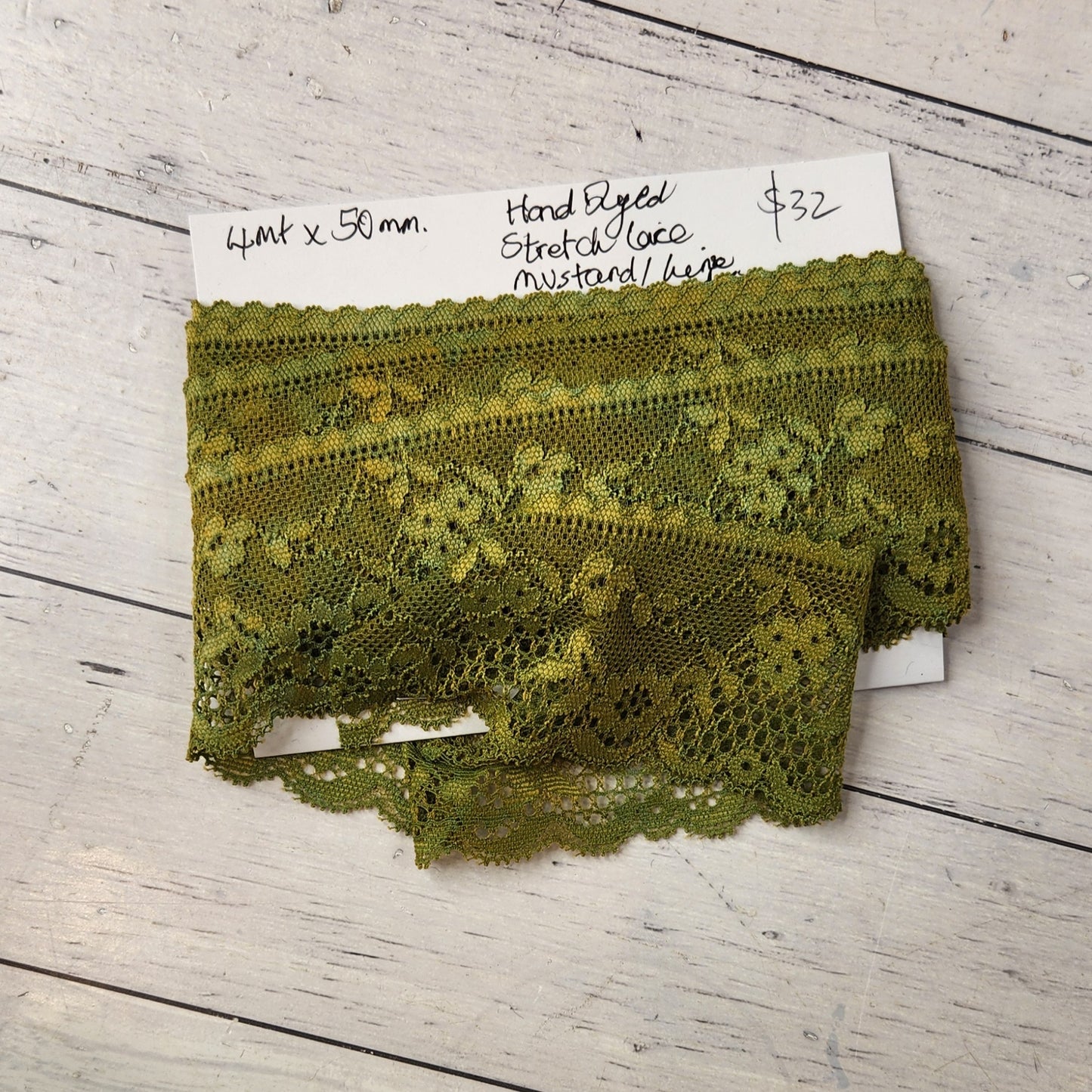 4m Hand dyed stretch lace