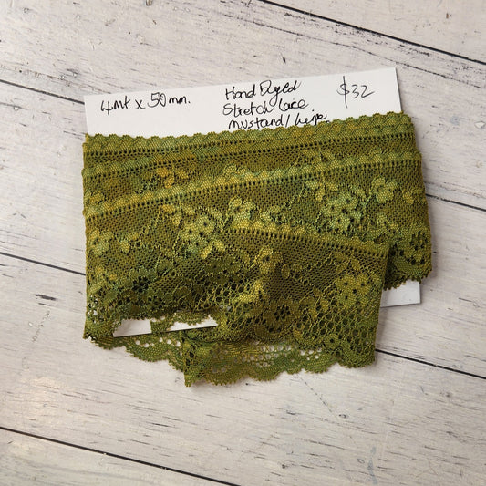 4m Hand dyed stretch lace