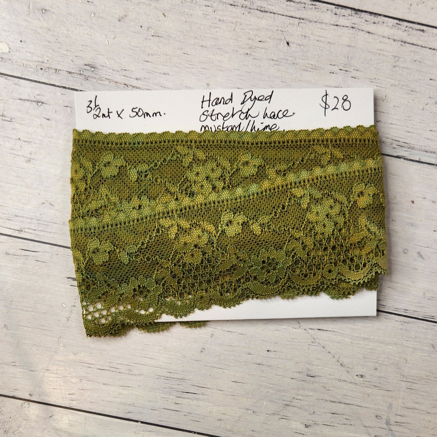 3.5m Hand dyed stretch lace