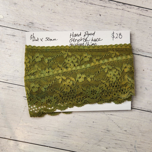 3.5m Hand dyed stretch lace