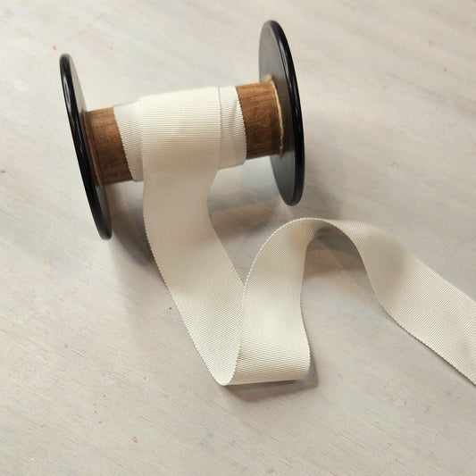Ivory 37mm grossgrain ribbon