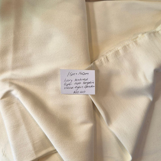 1.5m Ivory textured super soft bengaline