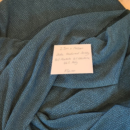 2.5m Jade textured jersey