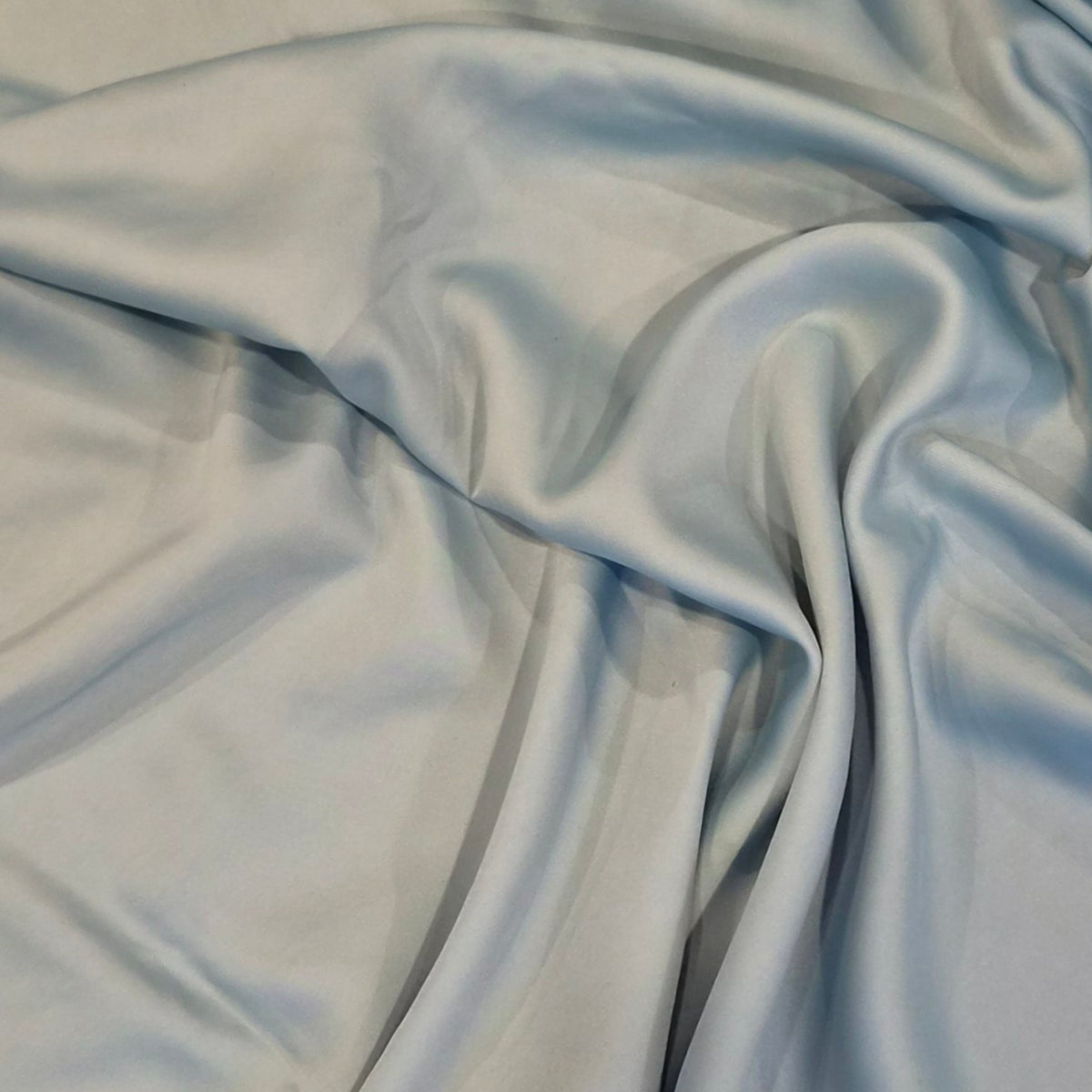Dotty duck egg delusted satin