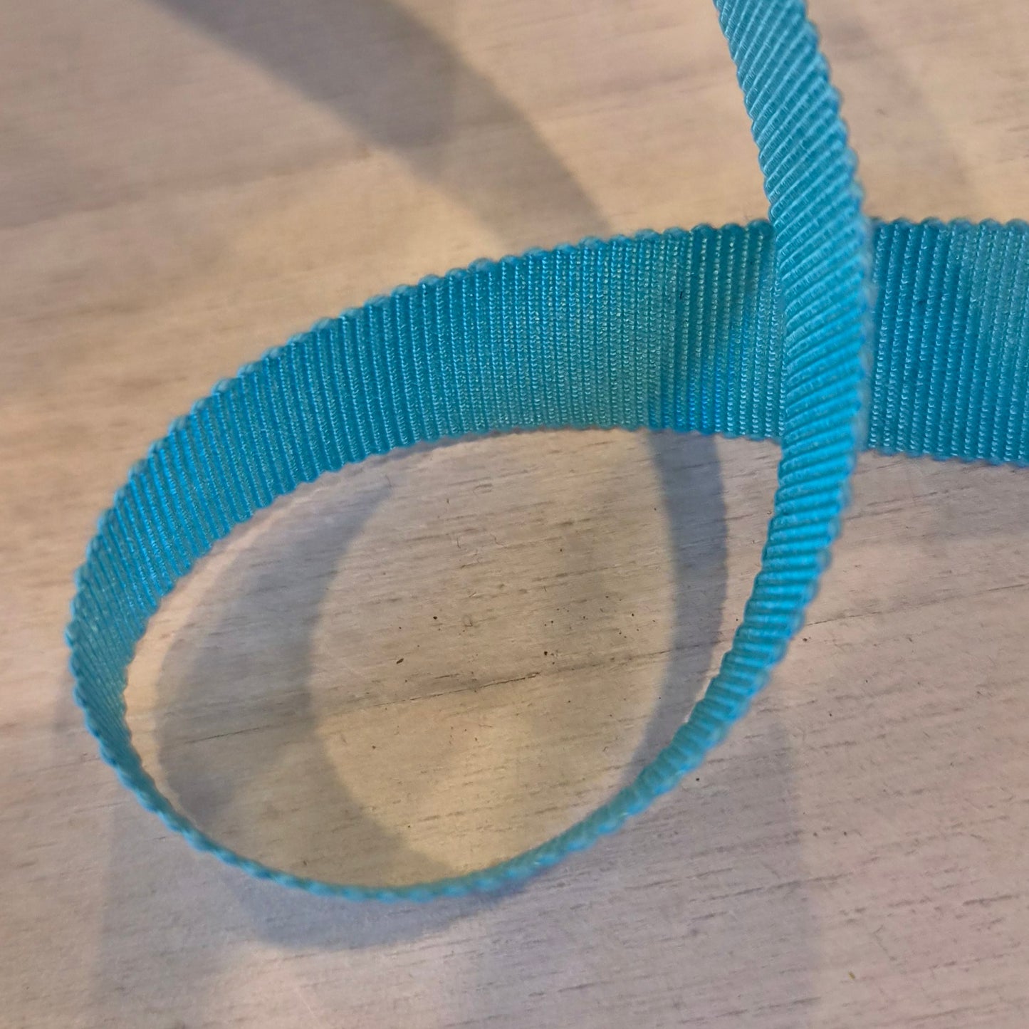 Aqua grossgrain ribbon