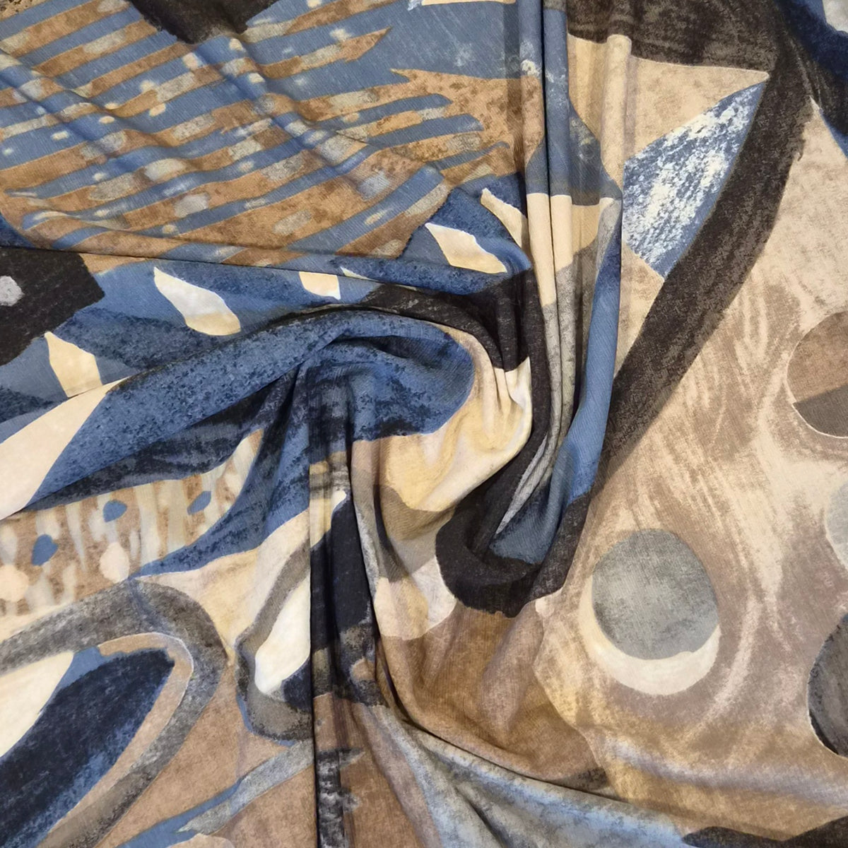 Cubist in blue jersey knit