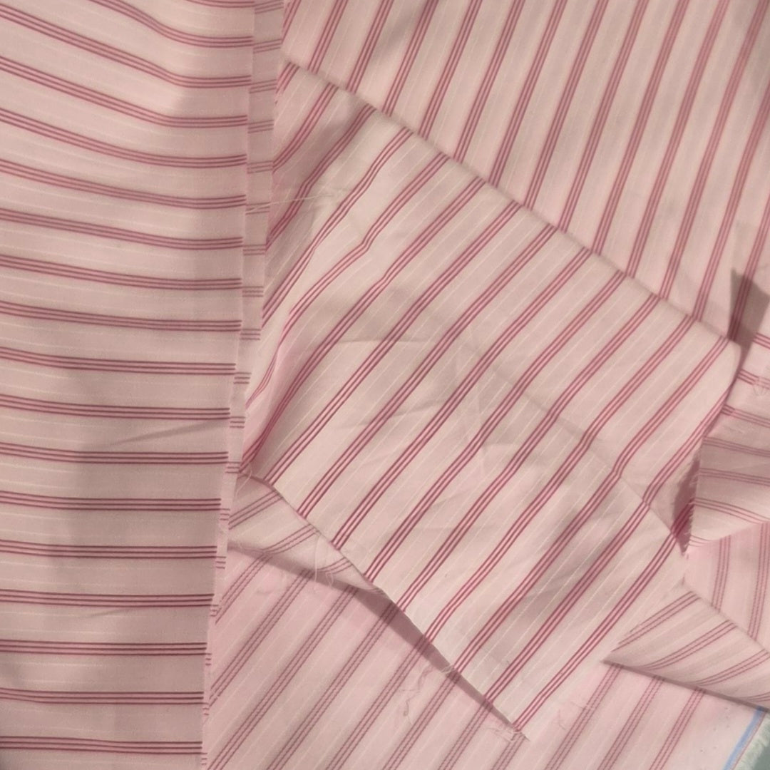 1.5m Rose pink stripe shirting
