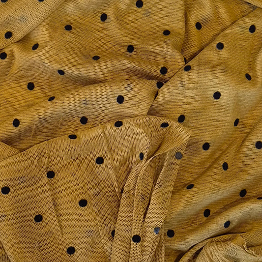 1.25m Missy flocked spot silk tulle