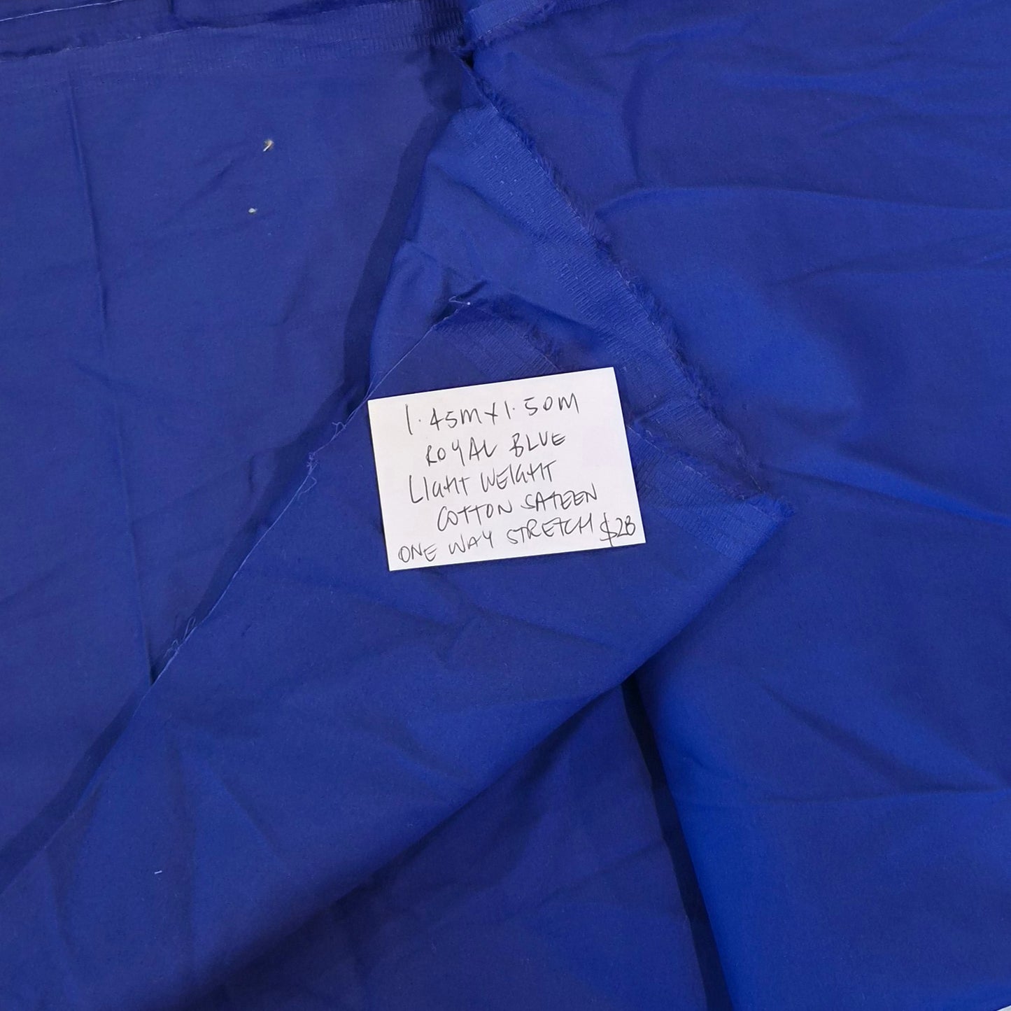 1.45m Cobalt blue lightweight cotton sateen