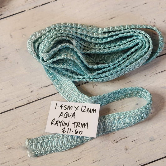 1.45m Aqua rayon trim