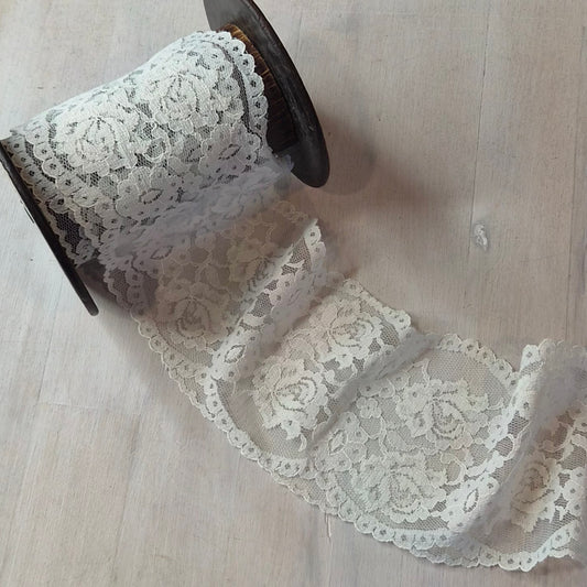 Zoe palest mint hand dyed lace