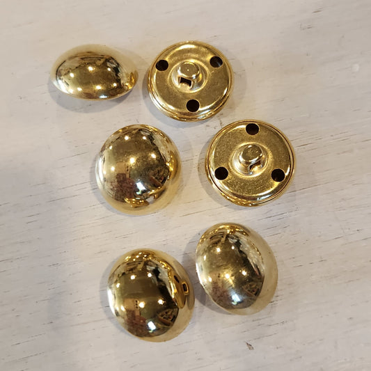 Shinny dome gold button