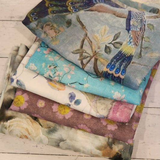 43. 5 pieces assorted linen and  ramie