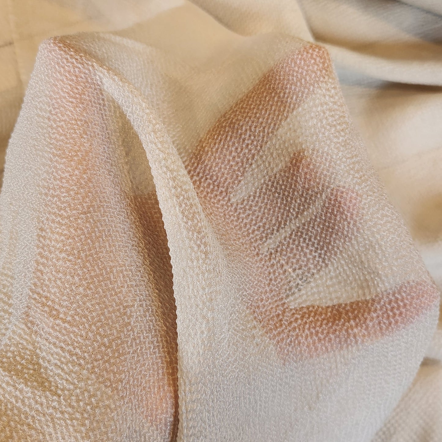 Pale sage textured chiffon