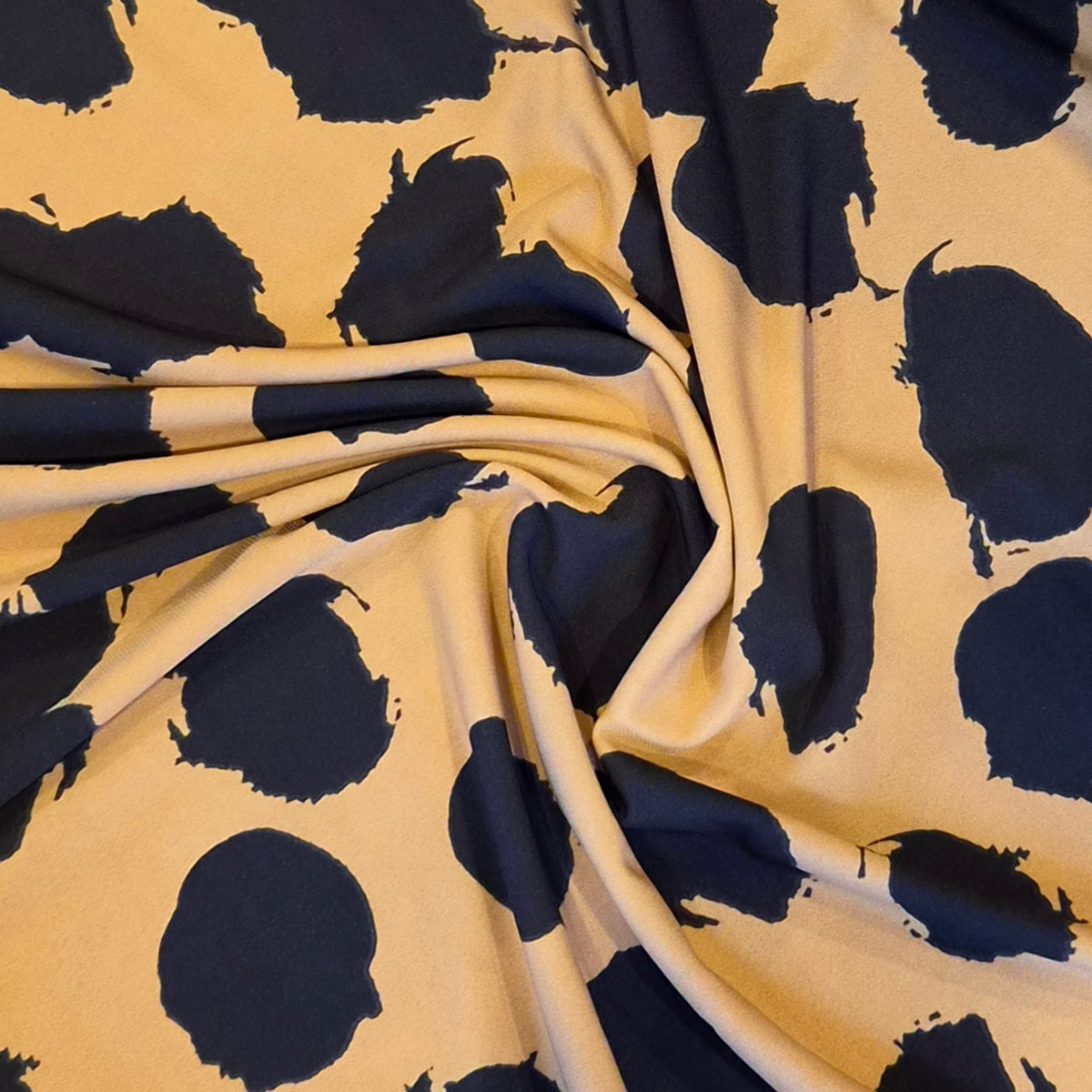 Splotched jersey knit