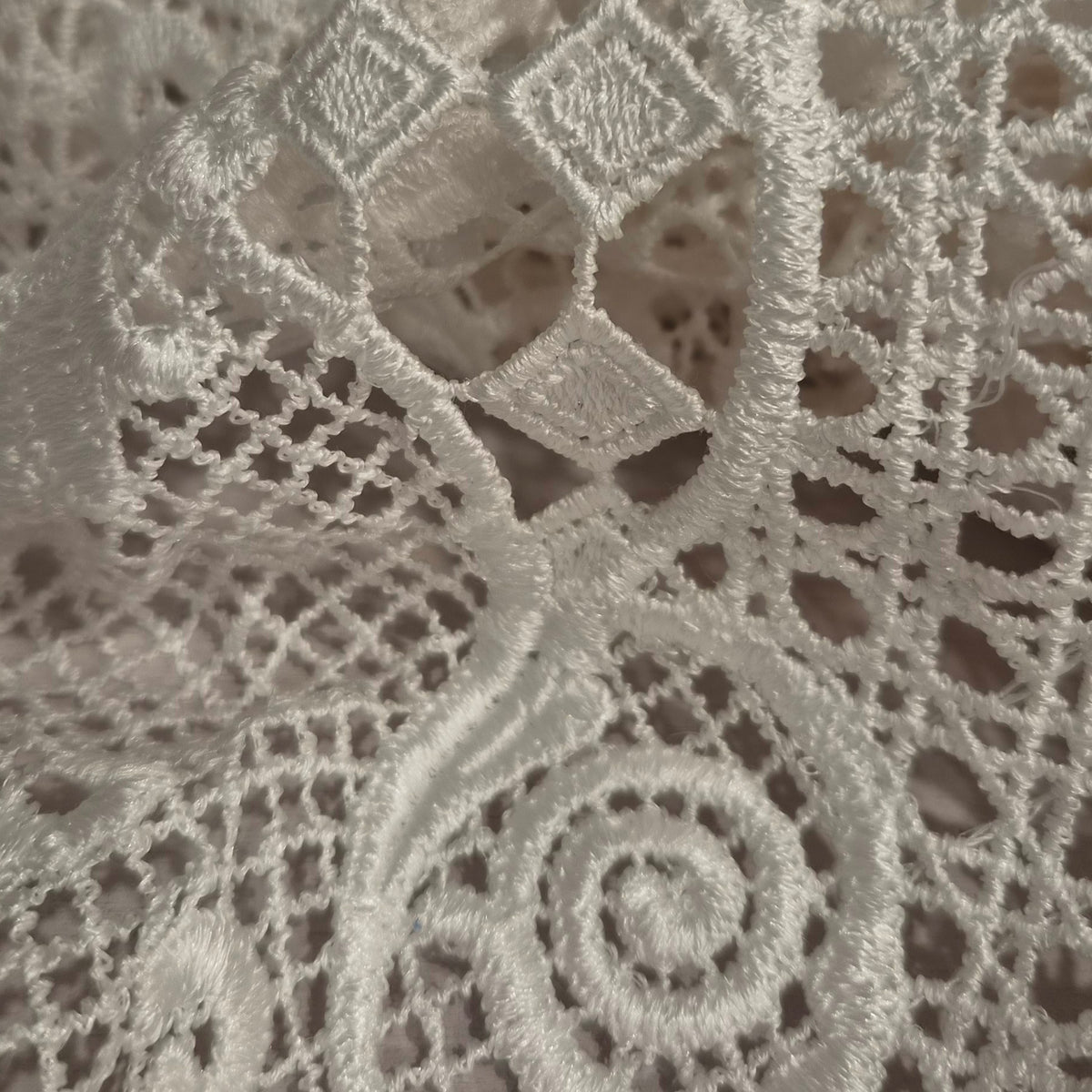 Ivory ornate lattice lace