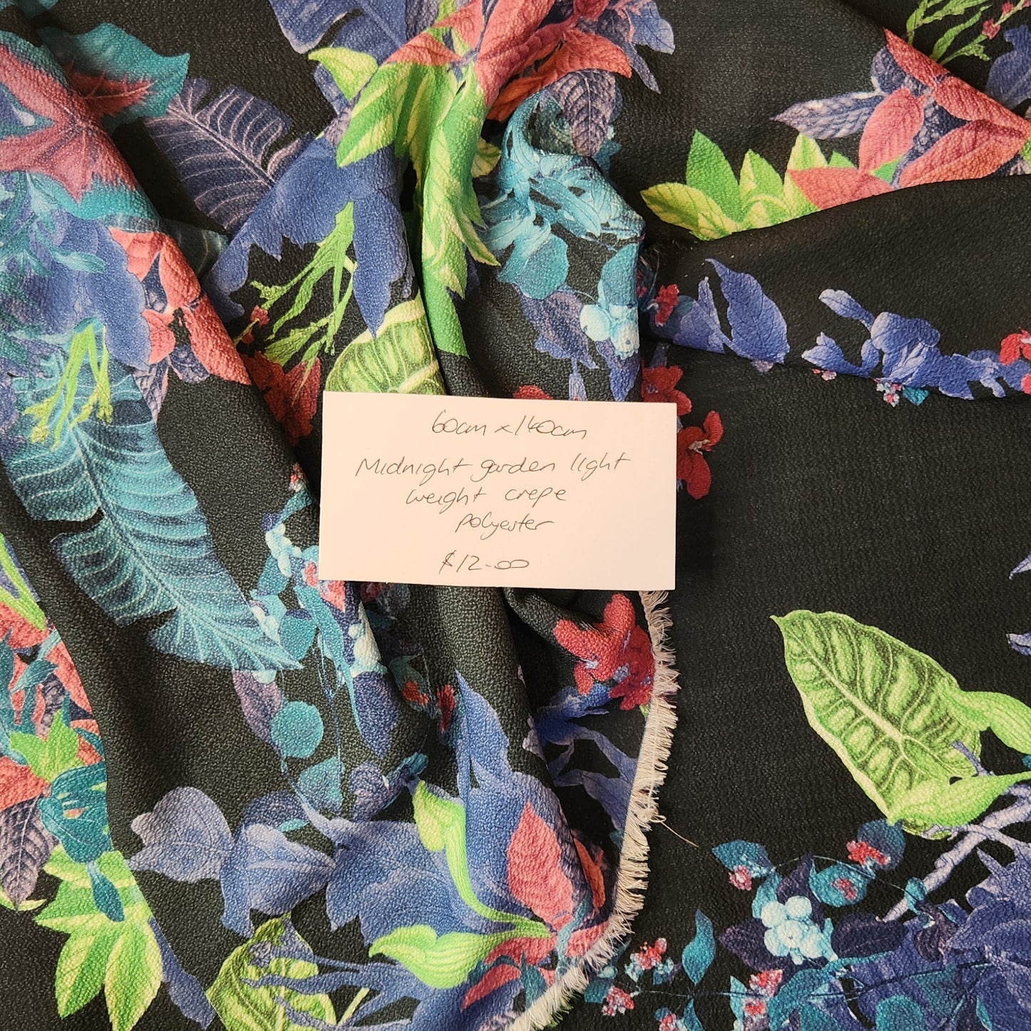 60cm midnight garden crepe