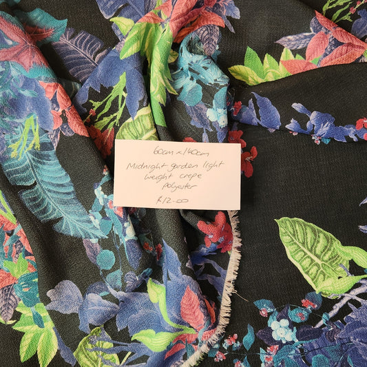 60cm midnight garden crepe