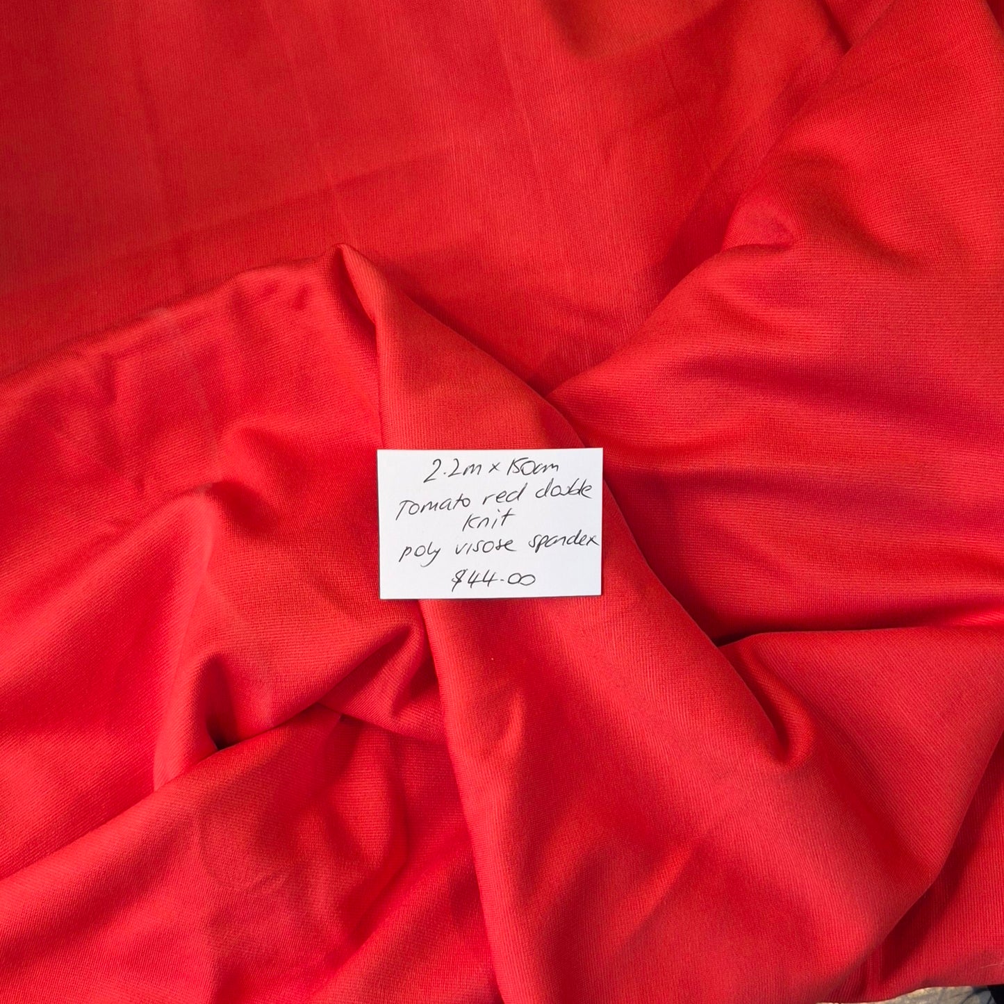 2.2m Tomato red double knit