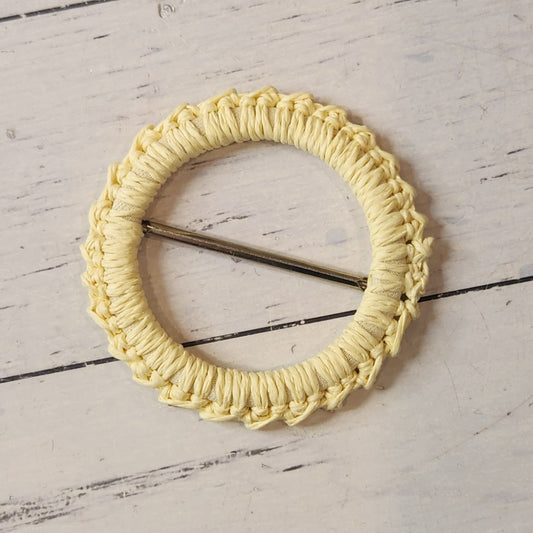Lemon Crochet raffia tie ring