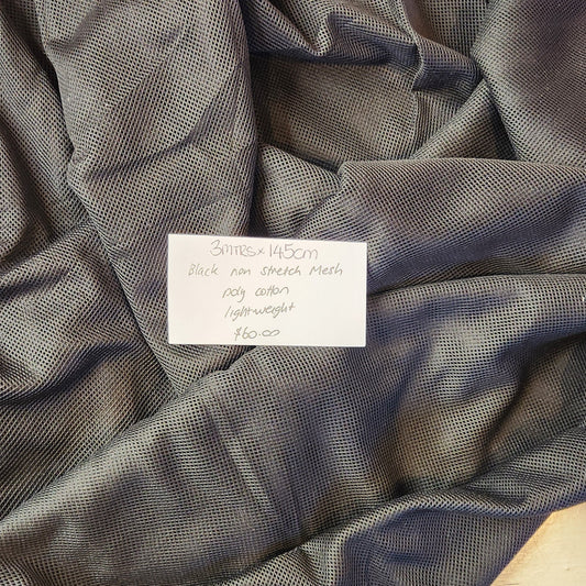 3m Black non stretch mesh