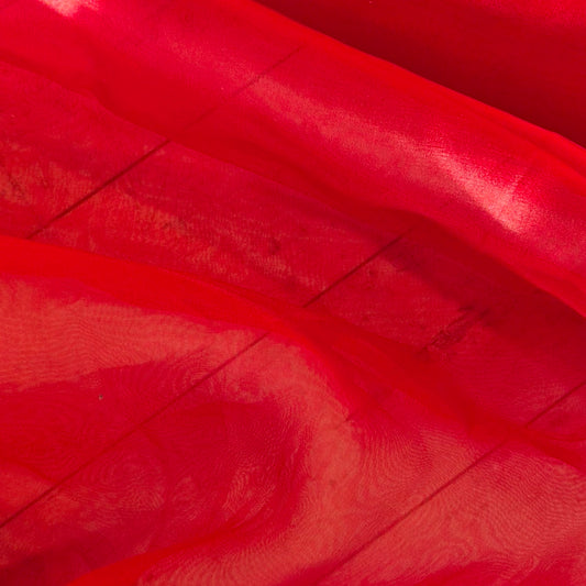 Red silk organza